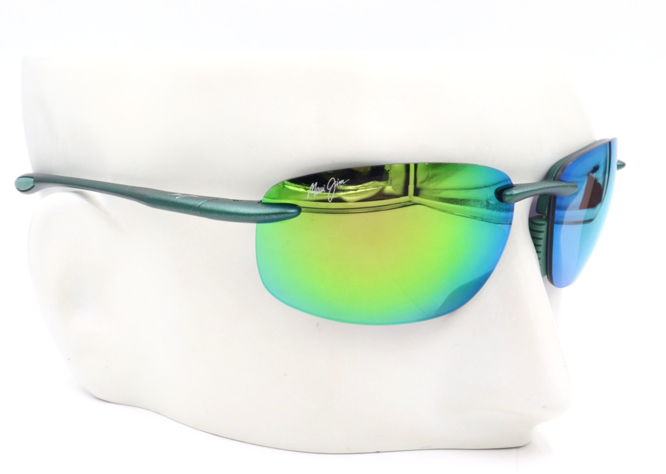 New Maui Jim Hookipa Ultra Semi-Rimless Green Sunglasses GM676-15 / MJ0676S-004