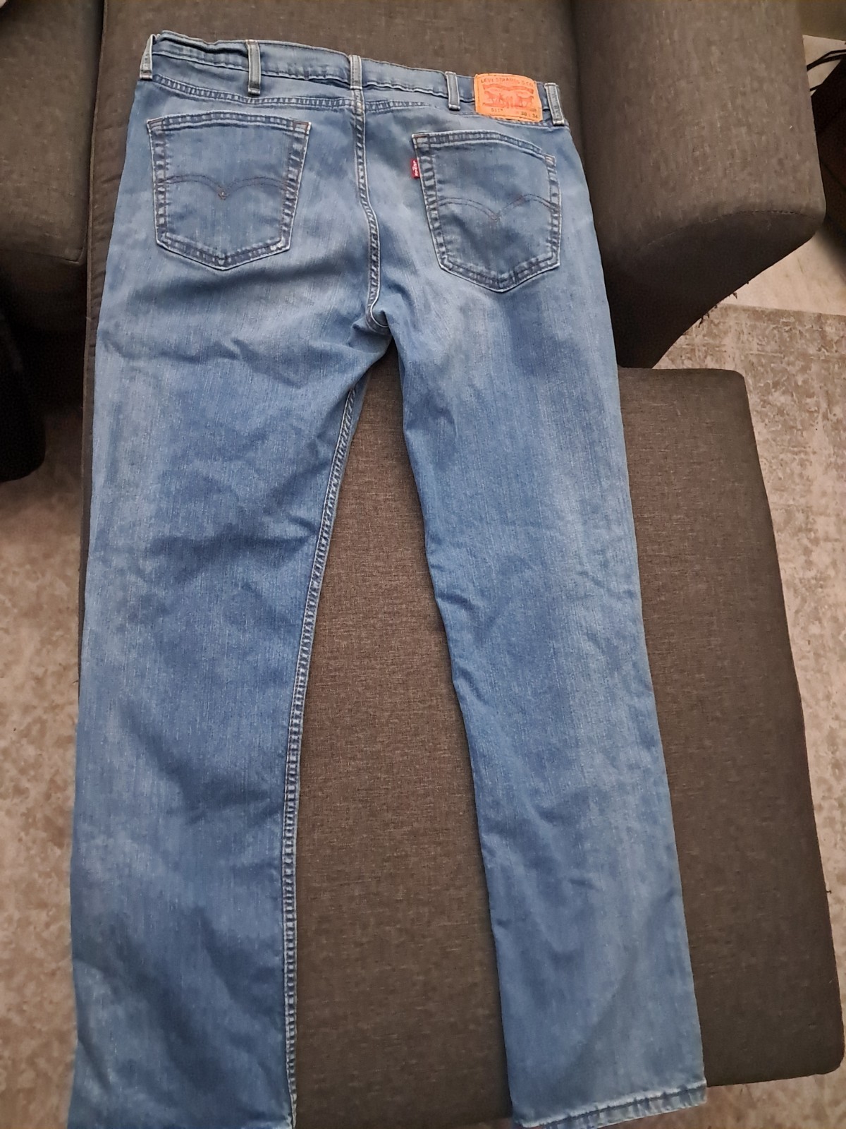 Levi’s 511 Mens Jeans 38×34 Light Blue Denim Straight Leg Work
