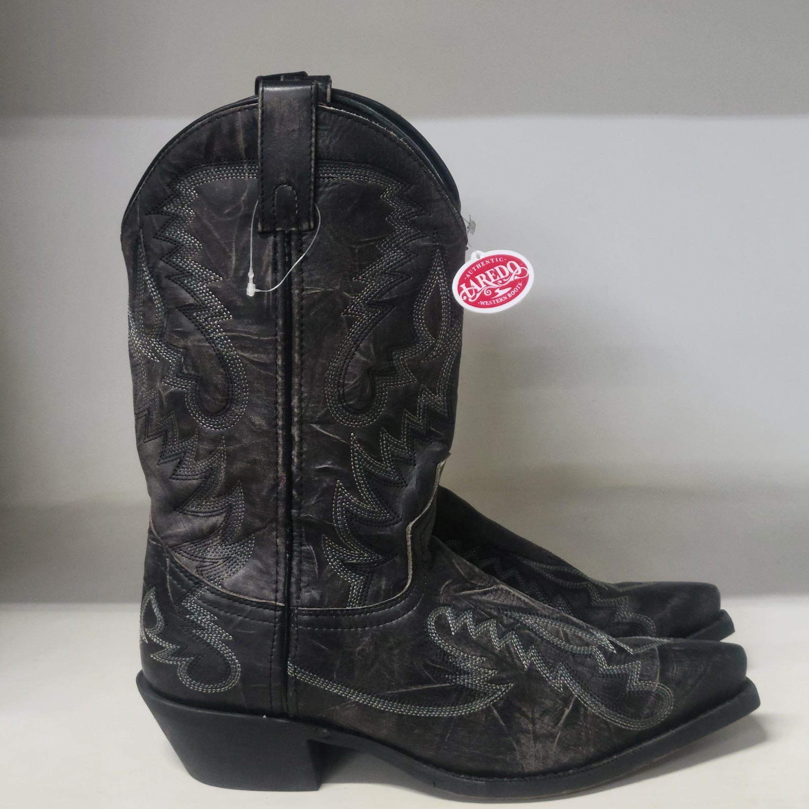 Laredo Mens Garrett Western Boot Black (LEFT 9.5EW / RIGHT 9.5D)