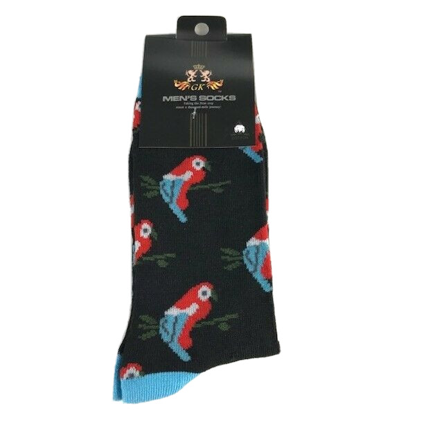 GK Men’s Novelty Socks Assorted Colors Designs Mid-Calf Shoe One Pair Size 10-13