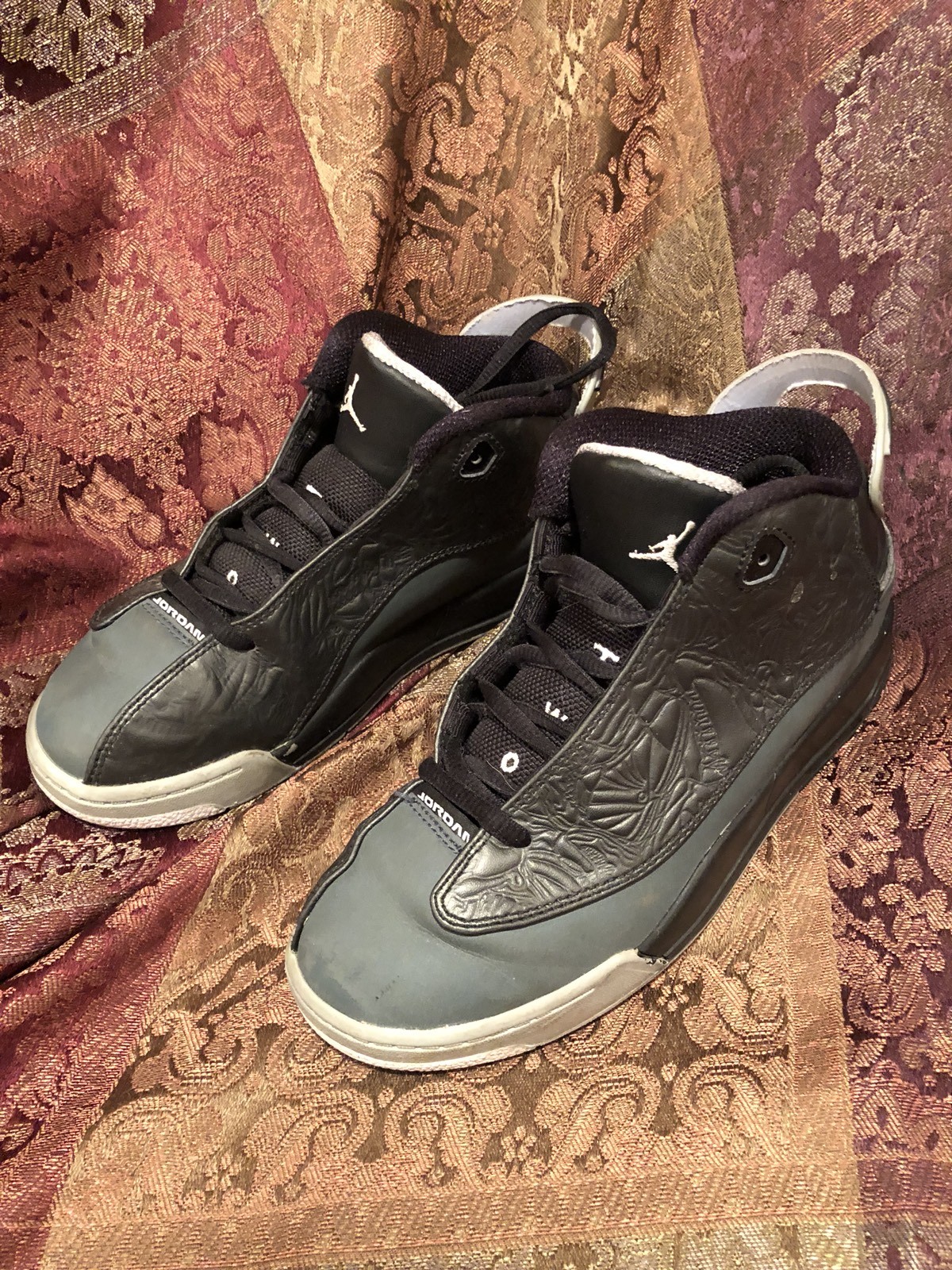 JORDAN DUB ZERO Youth Size 2.5Y Black/White Charcoal Wolf Gray 311071-004