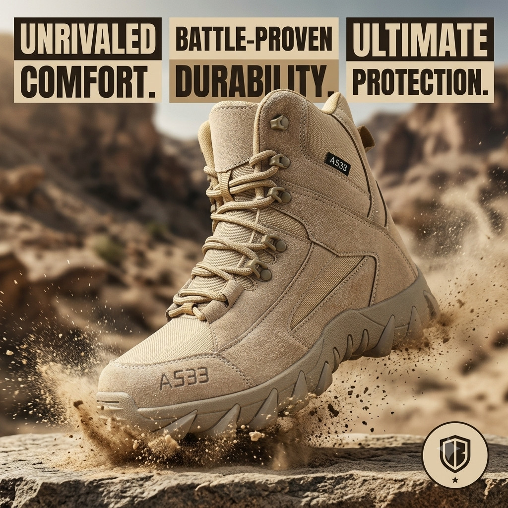 Military Tactical Boots Men’s Heavy Duty Work Boots Durable Protection Combat