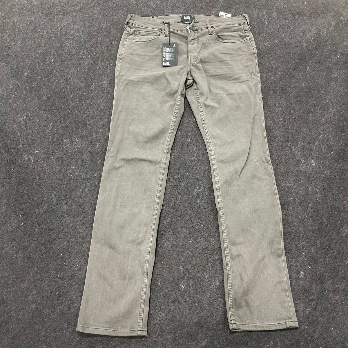 PAIGE Transcend Lennox Slim Jeans Men’s Size 34 Vintage Volcanic Ash