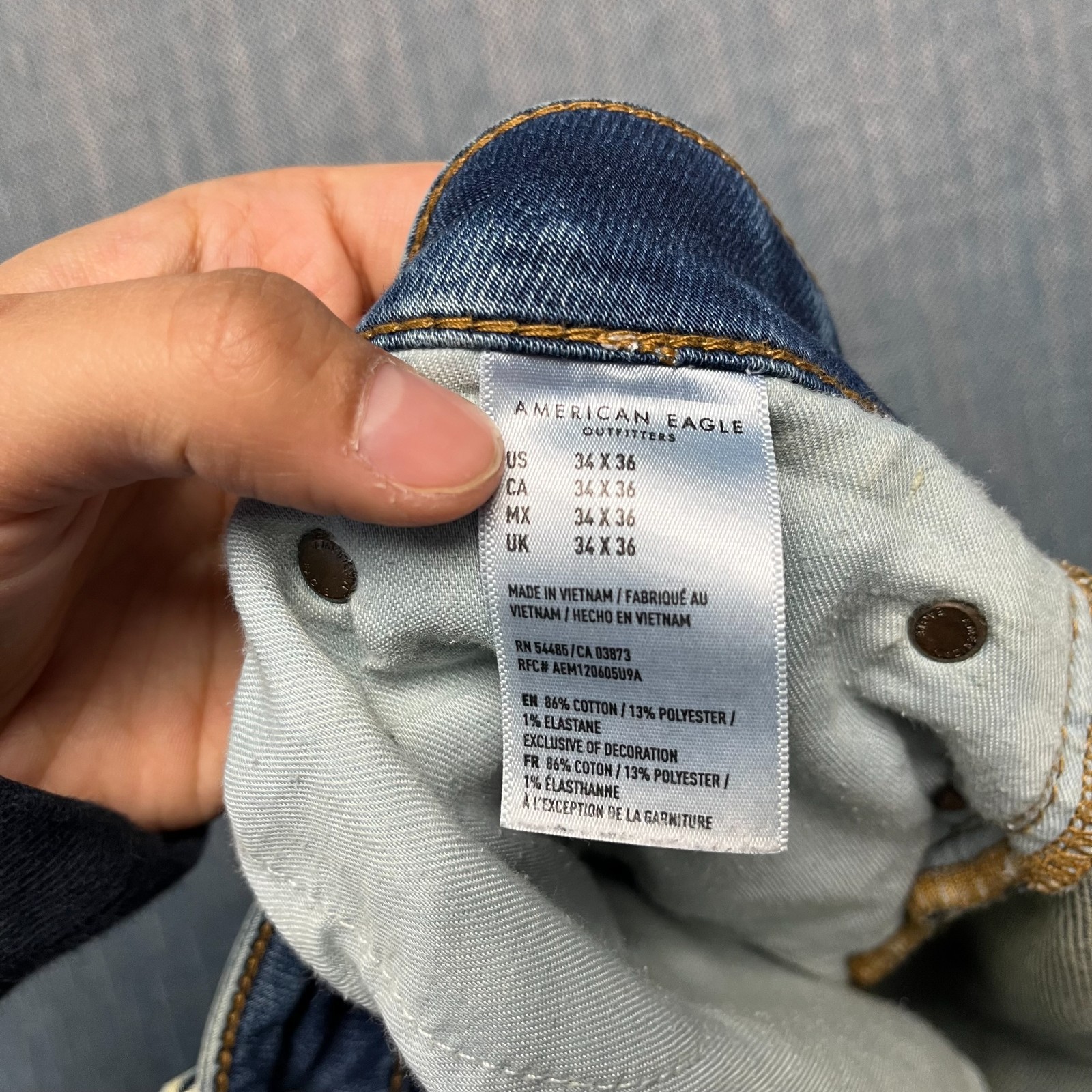 American Eagle Men’s Jeans Size 34×36 Blue Next Level Flex Denim Slim Straight