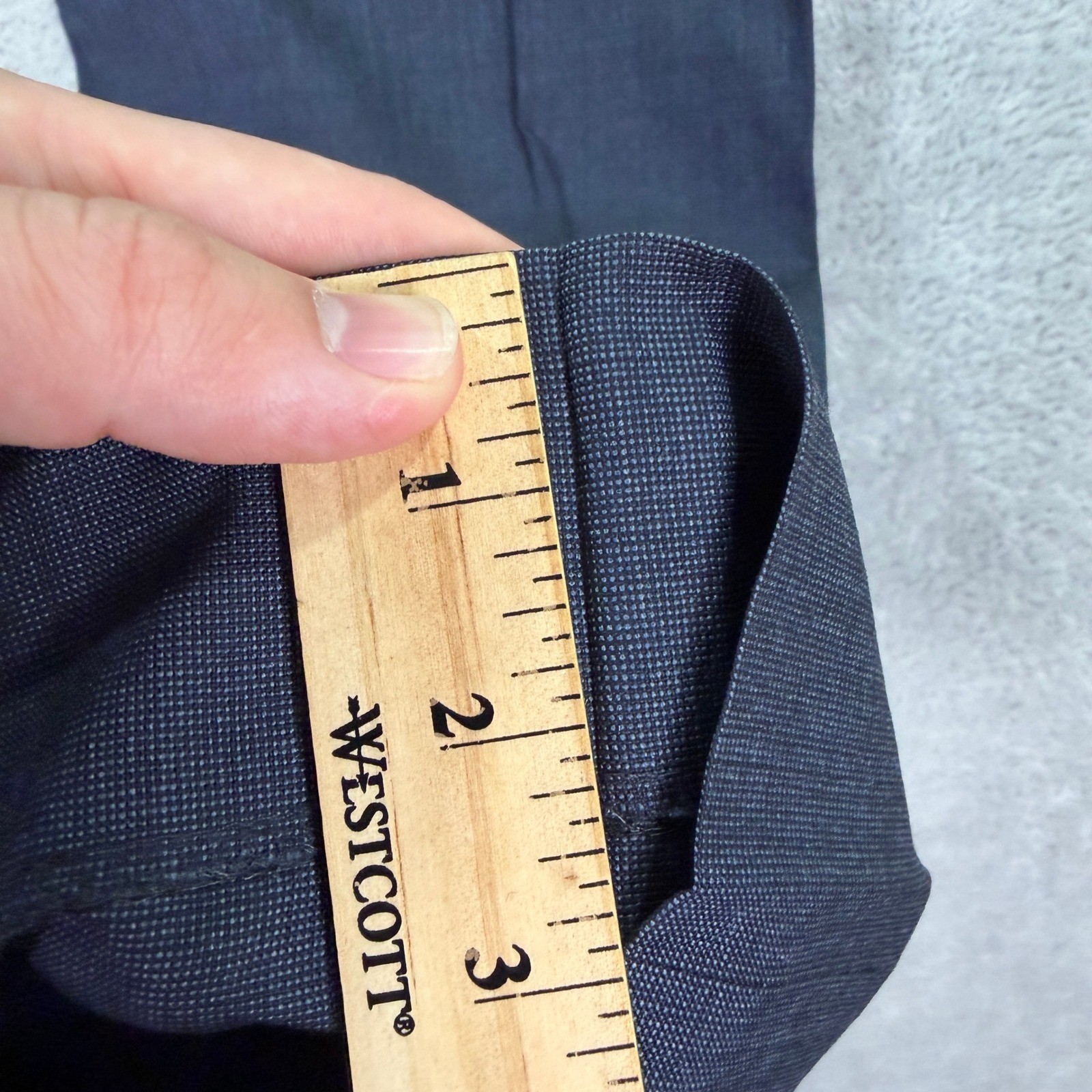 Brooks Brothers Mens 40S Short Slim Fit Suit Navy Scottish Shetland Wool 32×29