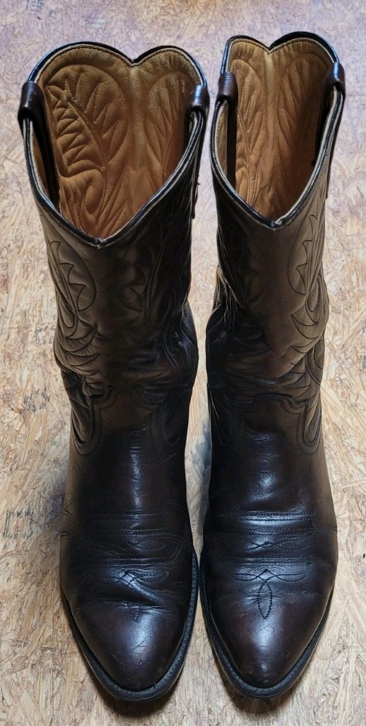 Men’s RED WING PECOS Brown Leather Western Cowboy BOOTS SZ 10-1/2B Narrow 10.5B