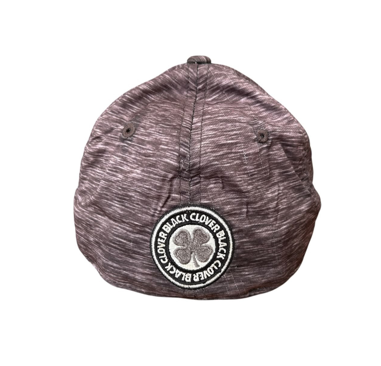 Black Clover Luck Memory Fit Flexfit Baseball Cap Gray Heather S/M Golf Hat