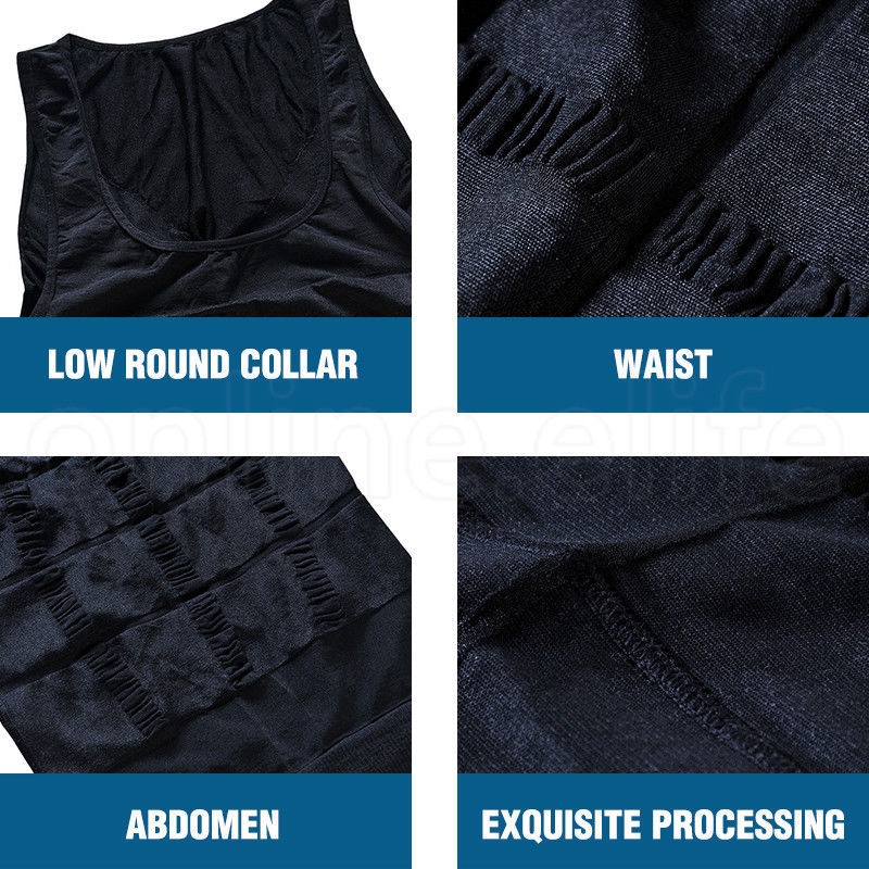 Men Gynecomastia Compression Undershirt Body Shaper Slimming Belly Vest Tank Top
