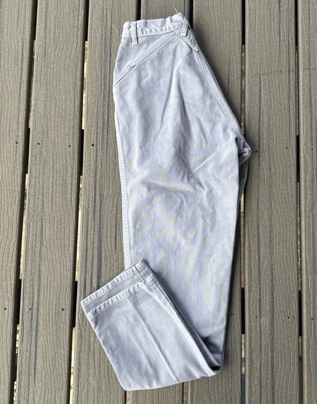 VTG Bar None WOMENS 13/14 (27×34) Quarter Horse Grey Bareback Riding Jeans USA
