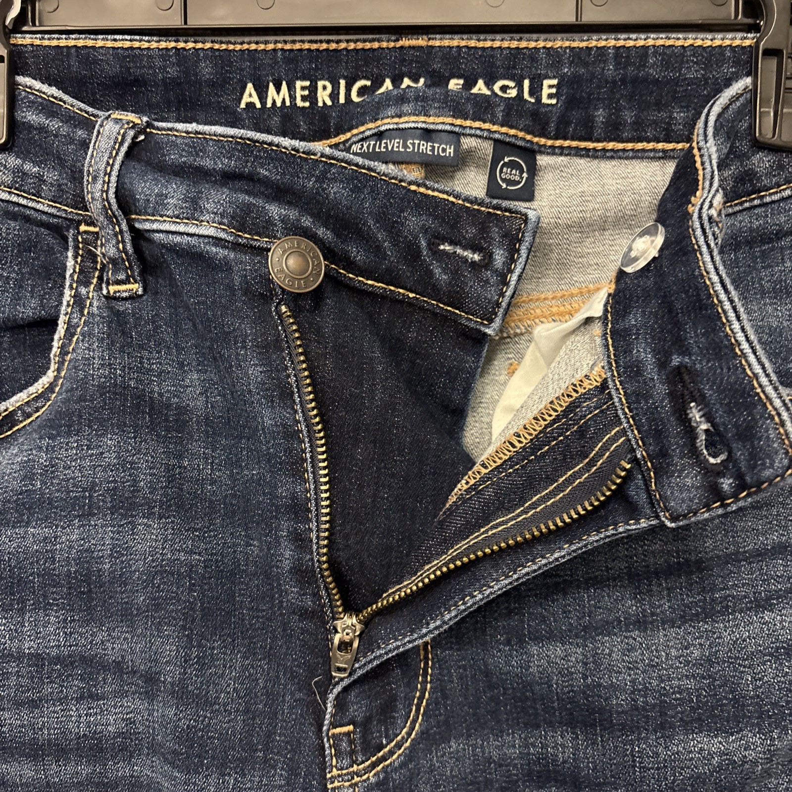 American Eagle Next Level Stretch Hi-Rise Jegging Denim Women Size 12 Reg