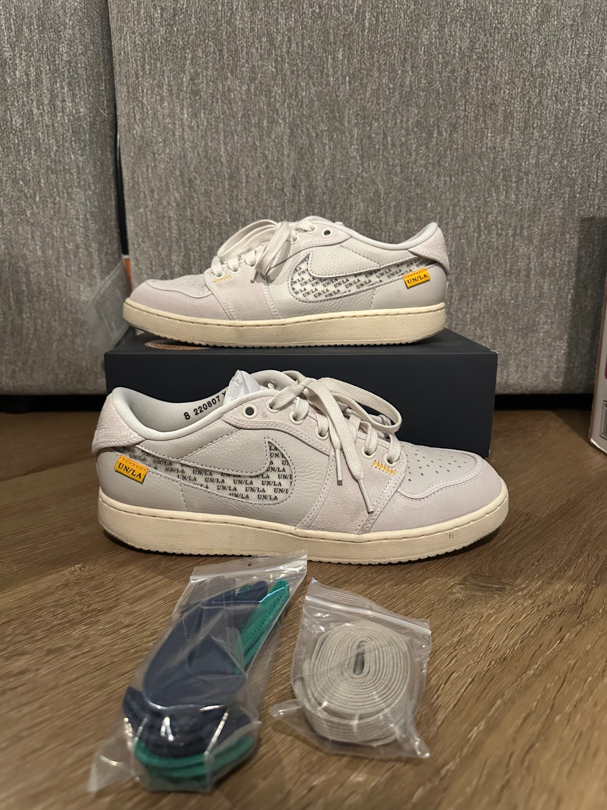 DZ4864-100 Union Nike Air Jordan AJKO 1 Low SP Sail Leather White Navy Size 8