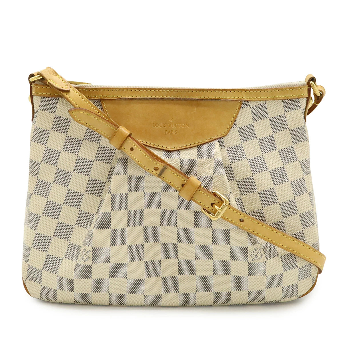 Louis Vuitton Damier Azur N41113 Shoulder Bag Check Canvas Ivory Unisex #BLB1965