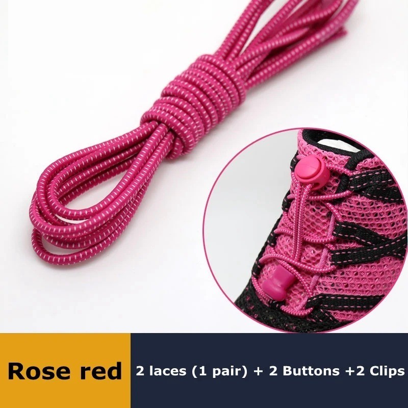 No Tie Elastic Lock Shoe Laces Rope Running Jogging Sneakers Trainer Shoelaces*