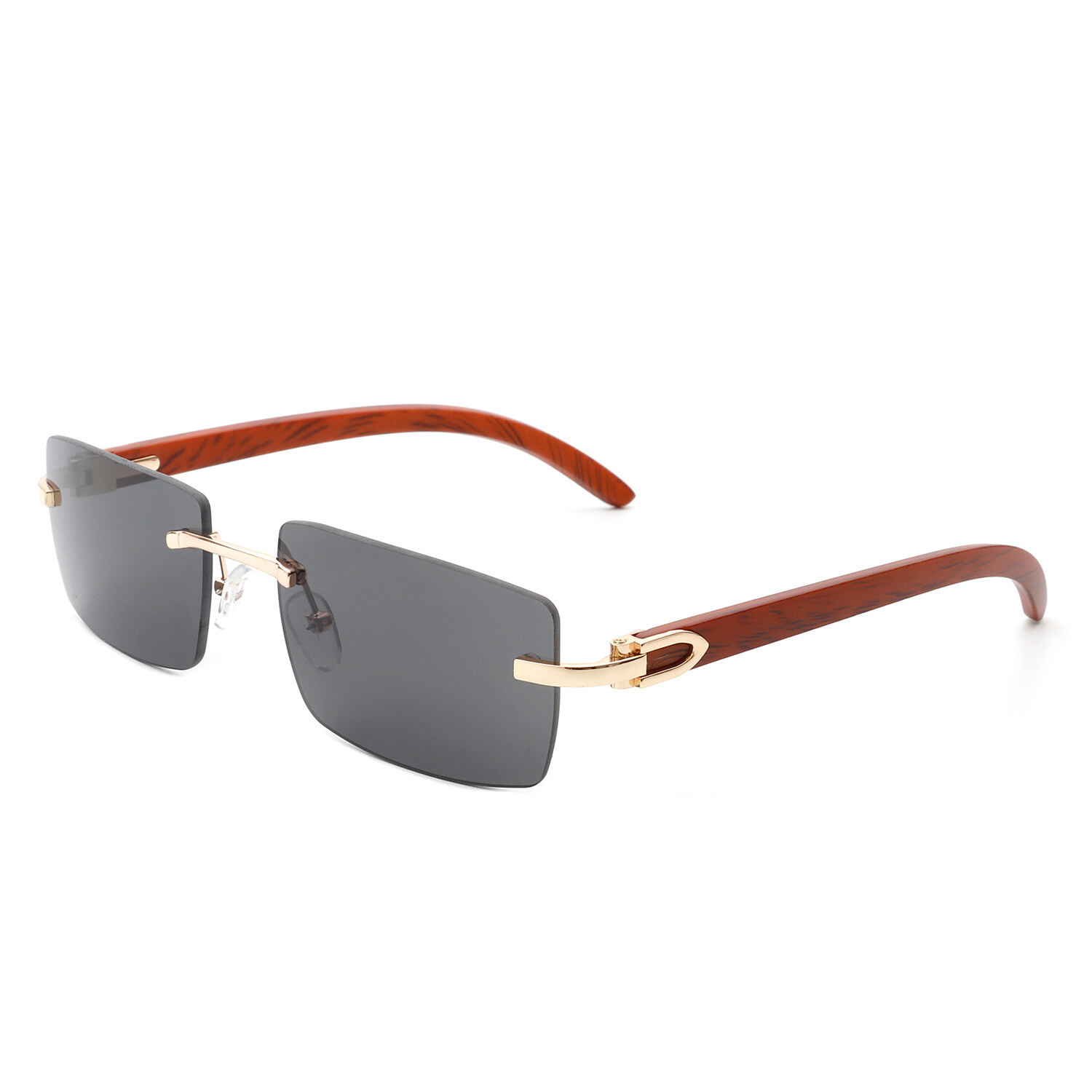 Rectangle Rimless Hip Hop Sunglasses Retro GAFAS Fashion Women Men Tinted SHADZ