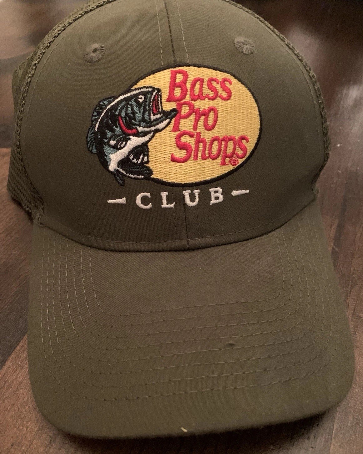 Bass Pro Shop Club Mesh Hat Snap Back Hunter Green New Fish