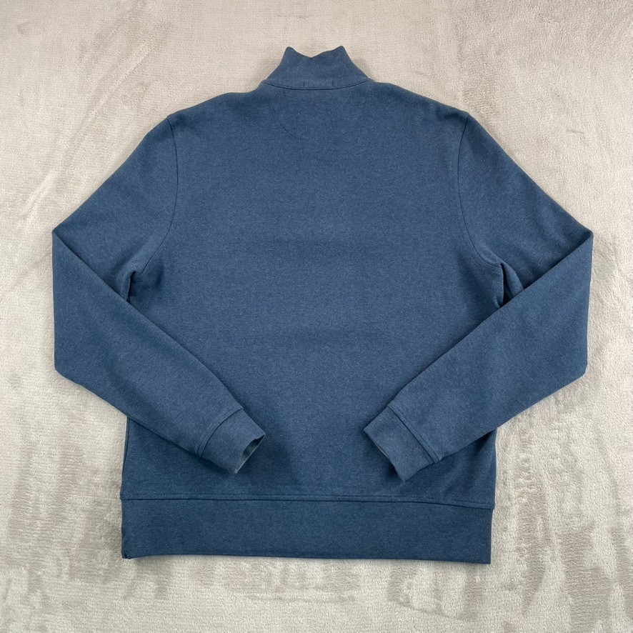 Burberry Brit Nova Check 1/4 Zip Sweater Men XL Heather Blue Embroidered Logo