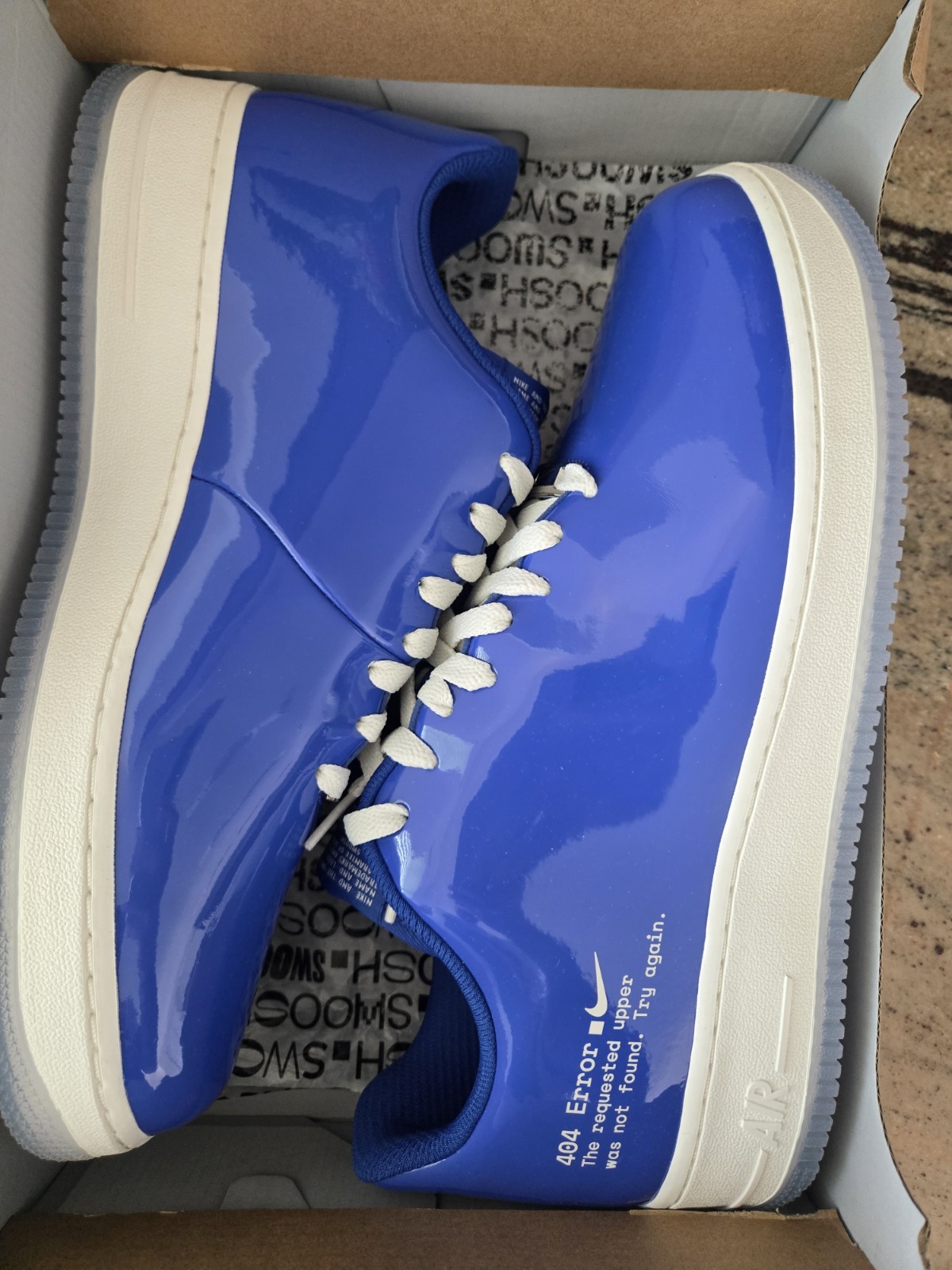 Nike Air Force 1 Low 404 Error Racer Blue/White Patent Leather HJ1060-400