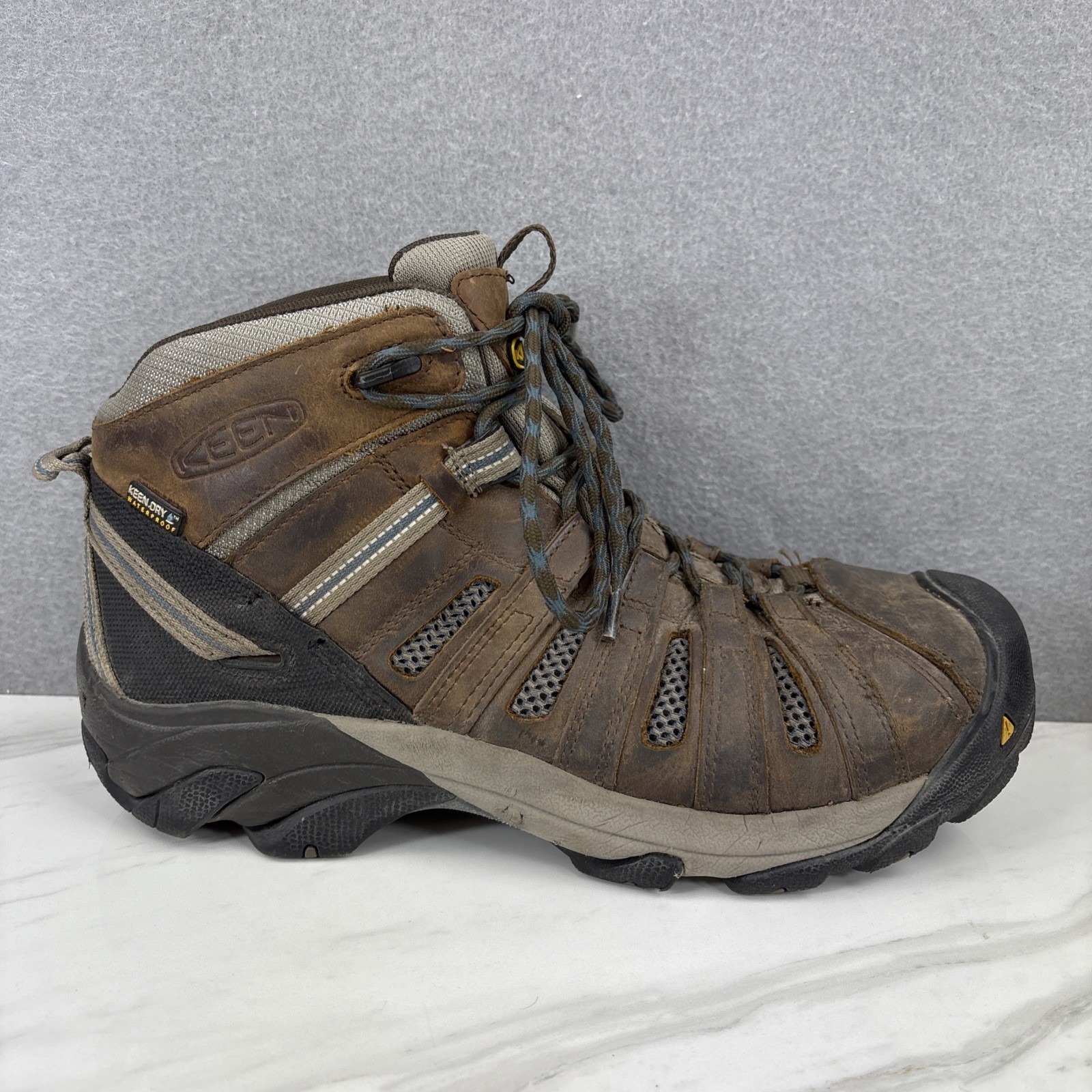 KEEN Work Boots Men’s 10D Utility Lansing Mid Steel Toe F2413-11 M 1/75 C/75 EH