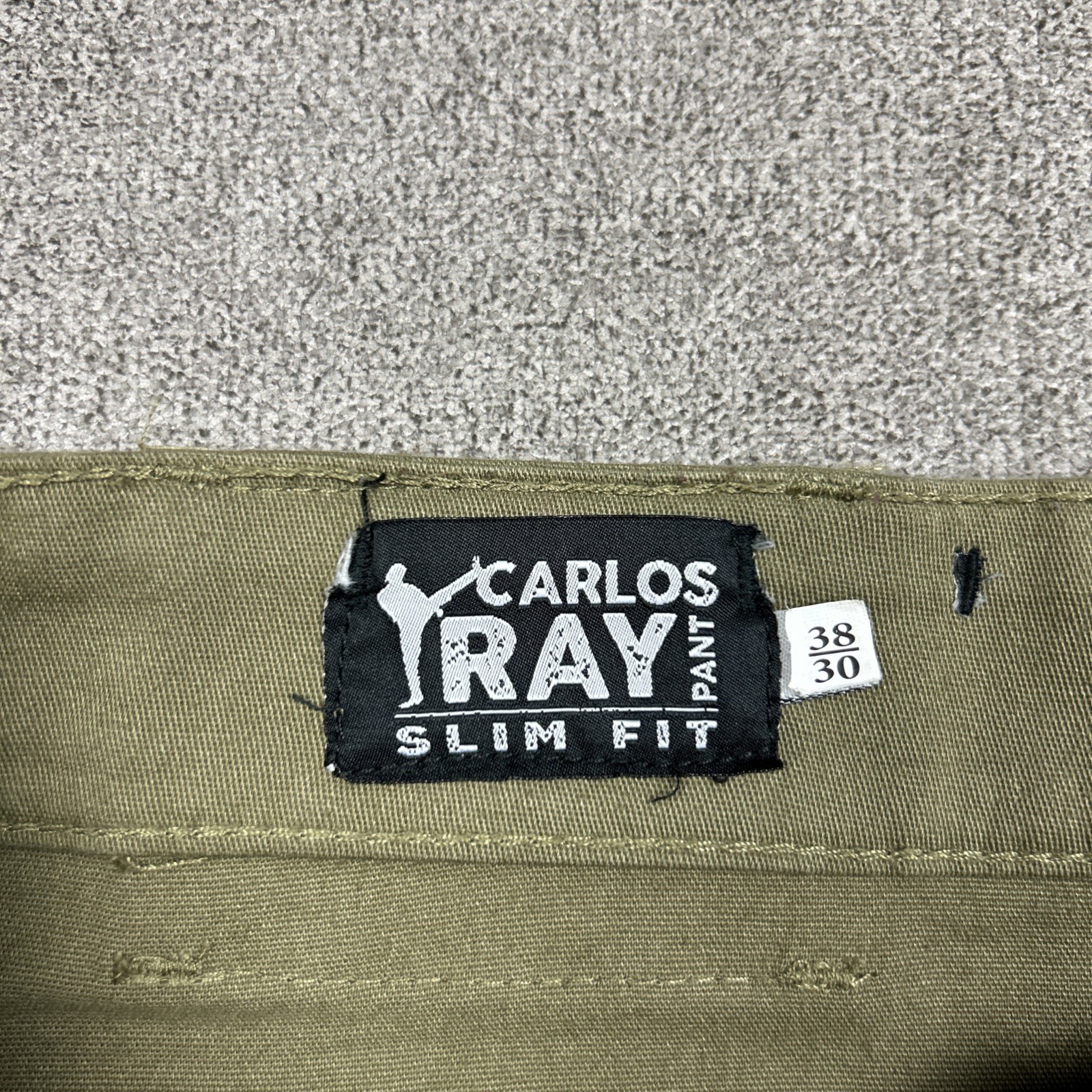 TD Apparel Carlos Ray Slim Fit Tactical Pants Mens 38×30 Green Cotton Spandex
