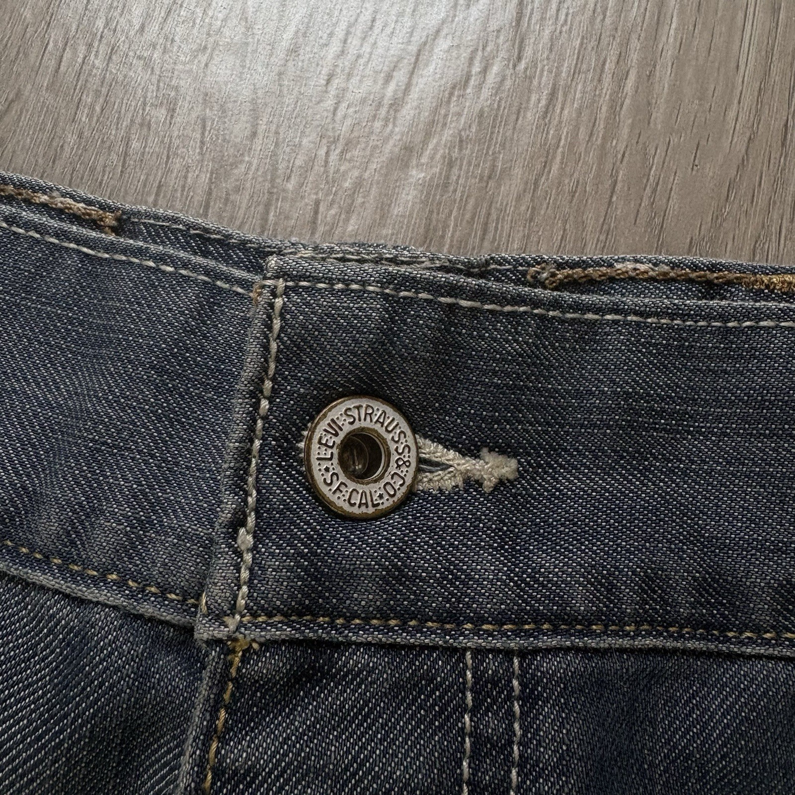 Levis 569 Vintage Baggy Flap Pocket Shorts Medium Wash Loose Y2K Skater Denim