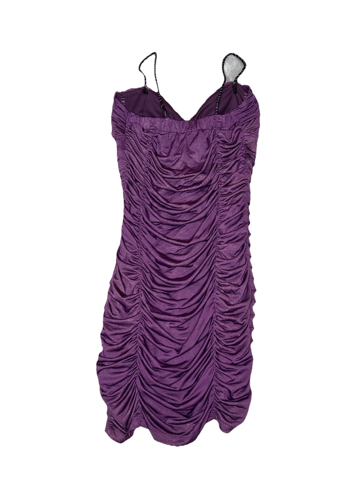 Bebe 2B Women’s XS Purple Spaghetti Straps Ruched Dress