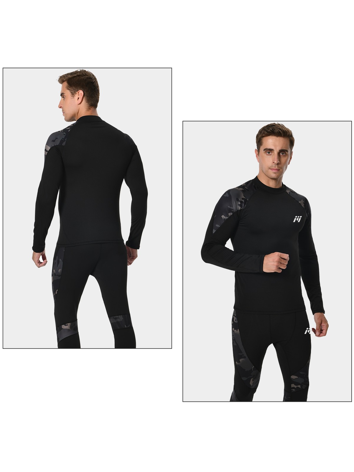 Men’s Thermal Underwear Set Winter Warm Long Johns Shirts Tops & Bottom Suit Ski