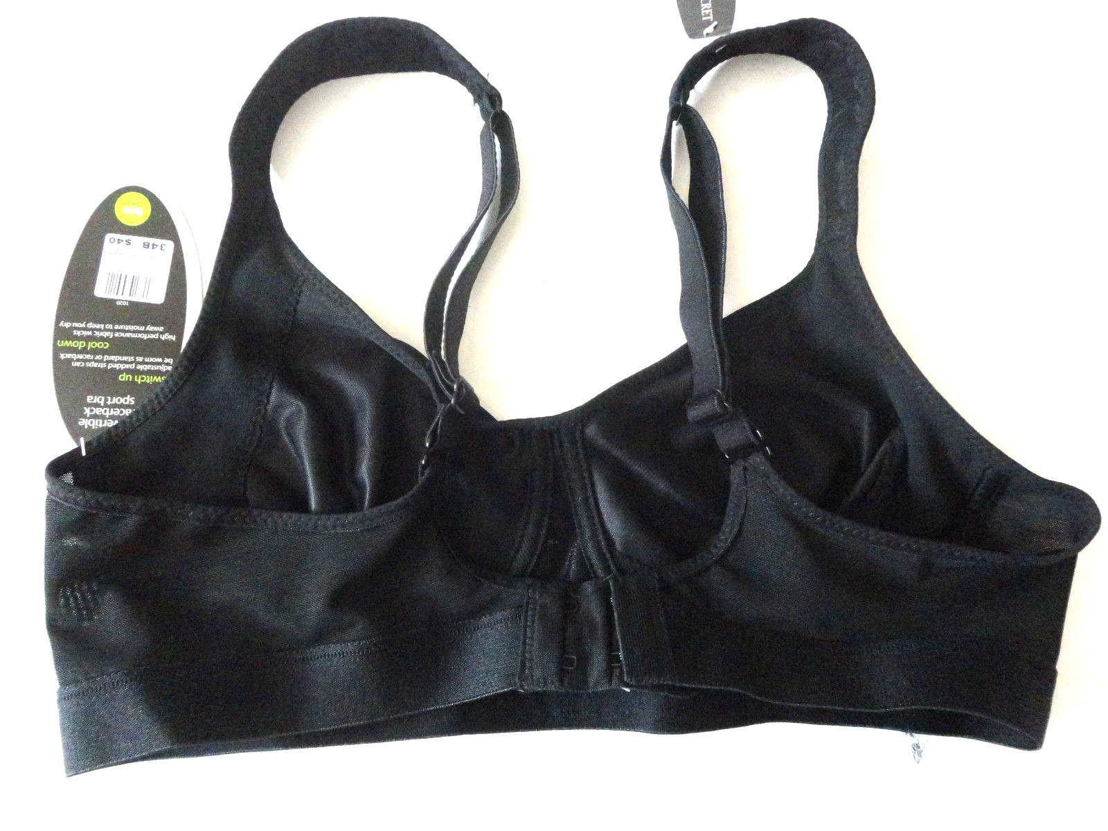 NEW Shock Absorber Sports Bra Active Classic. BLACK STYLE 1020.