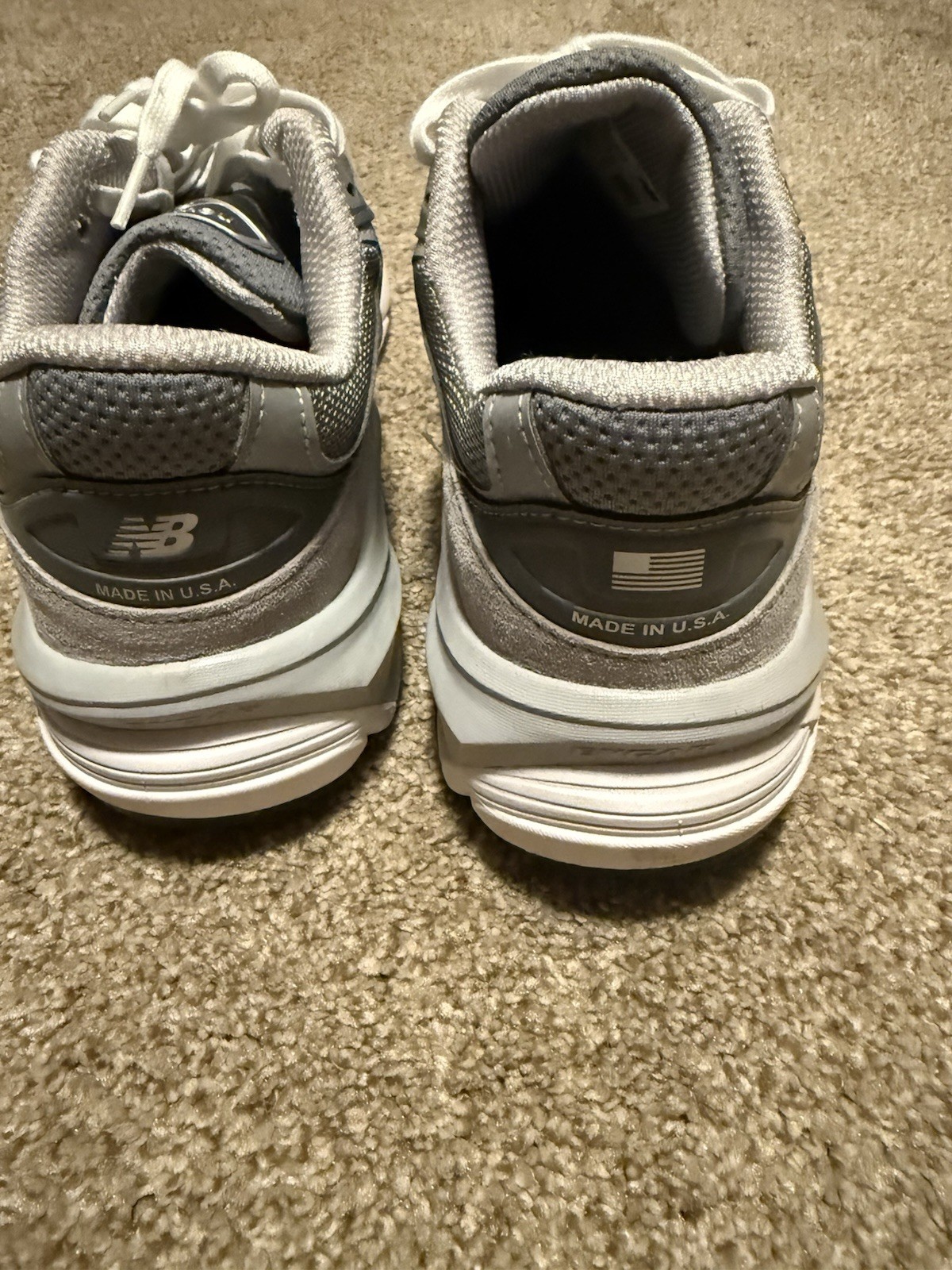 New Balance 990v4 Made in USA Gray Low Top Lace Up Men’s Athletic Sneakers
