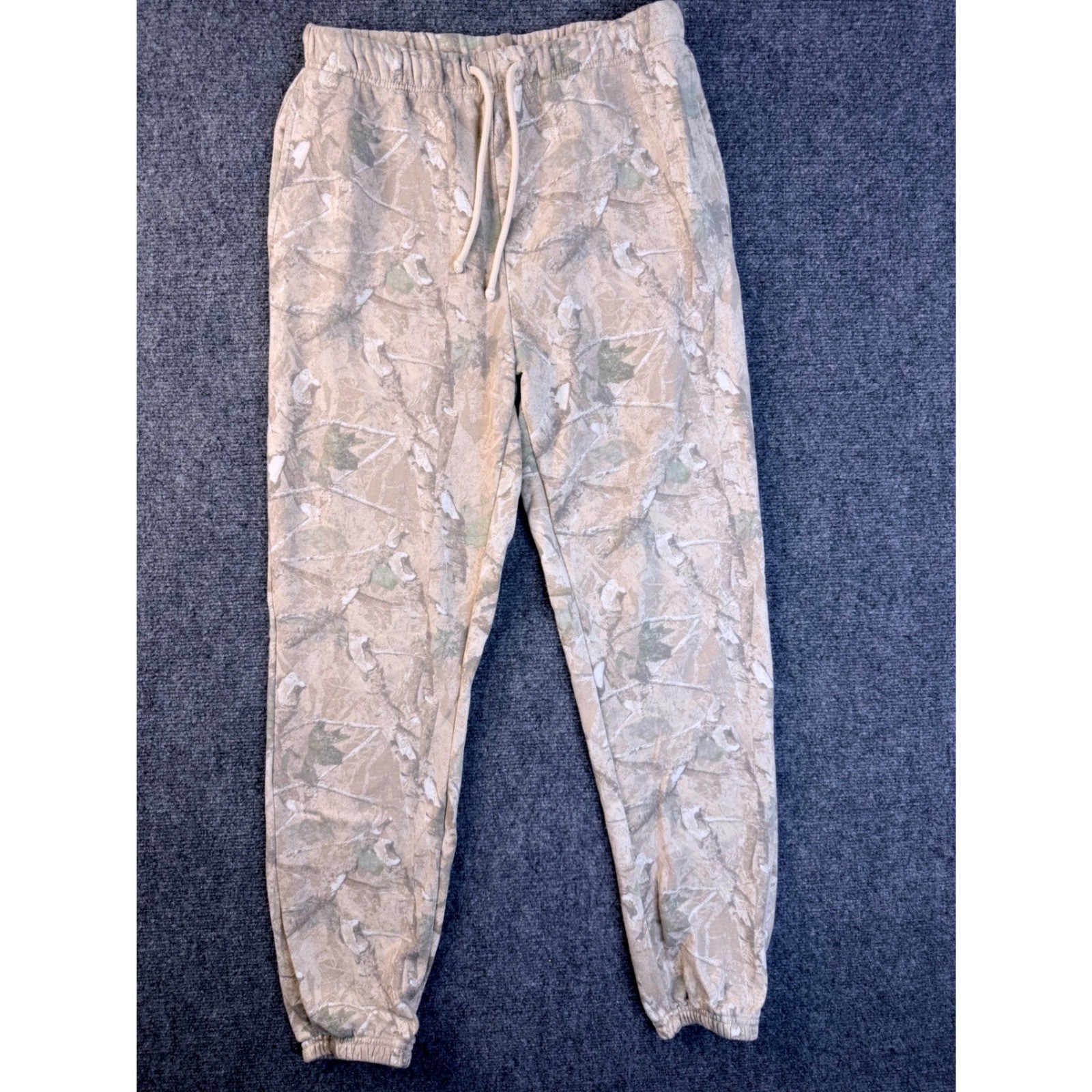 No Boundaries Mens Small Camo Sweatpants Tan Green Fleece Joggers Streetwear S