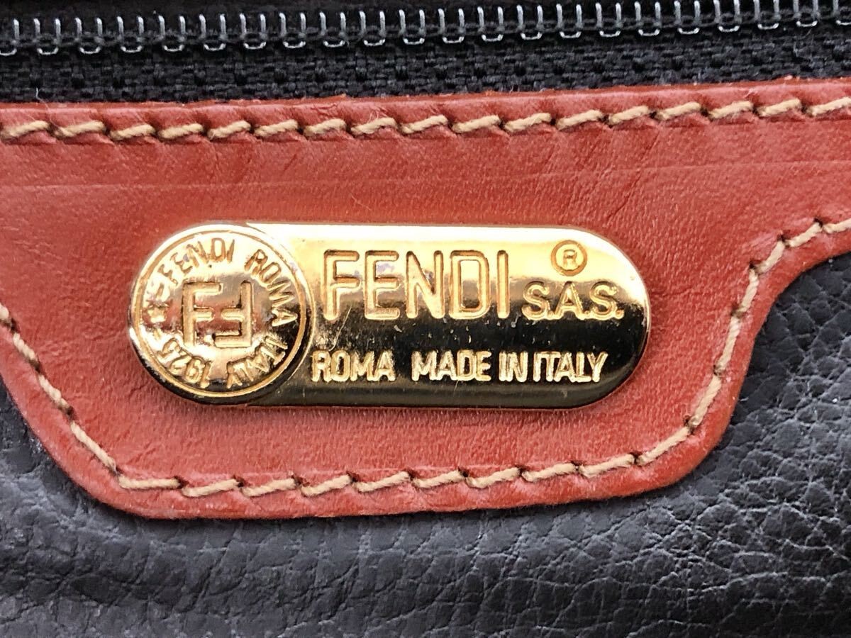 FENDI Boston Bag Brown Gold Hardware 11.6in x 12.4in x 5.3in