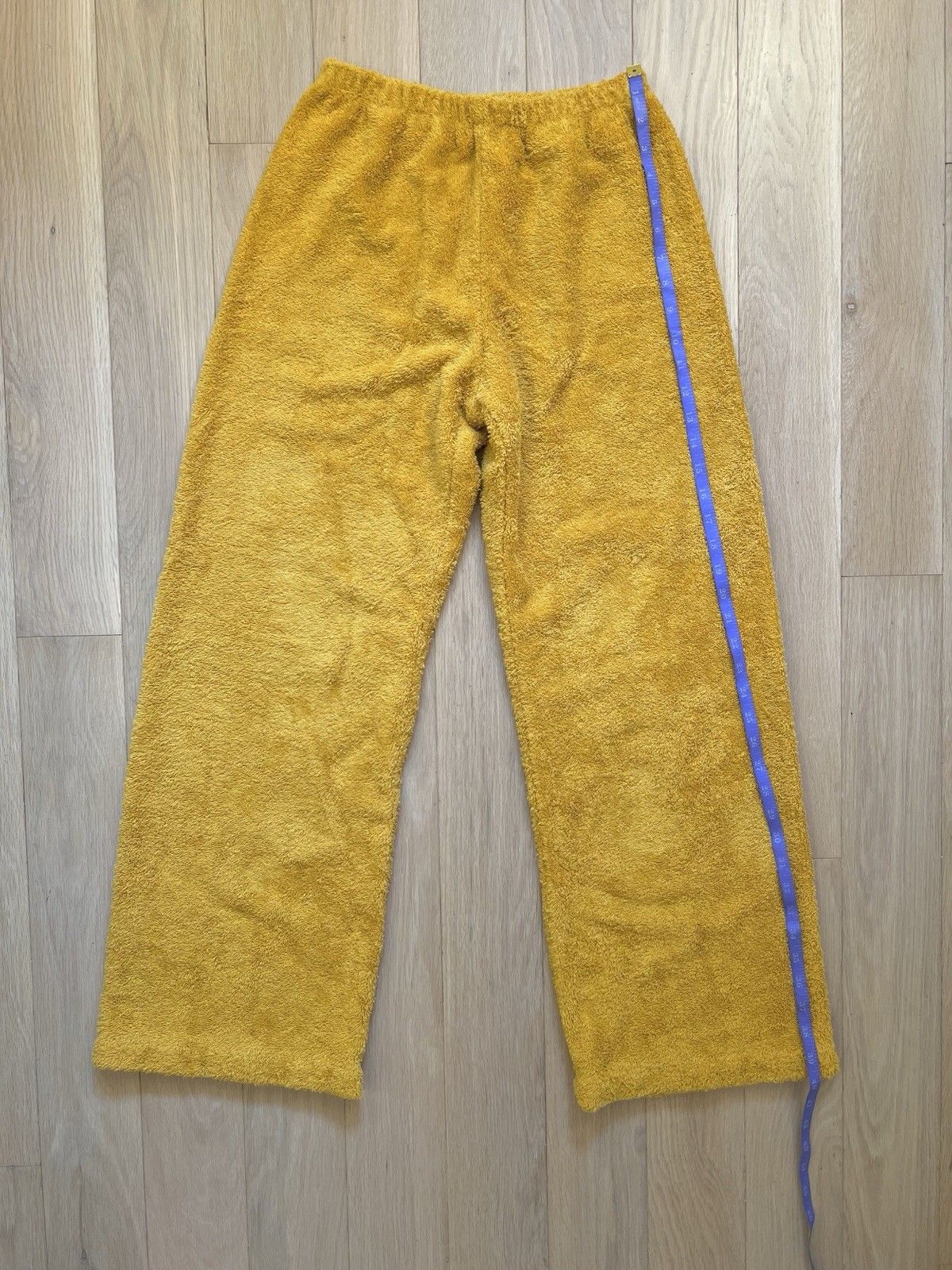 Simone Fan ‘The Pant’ Plush Terry Cloth Pool Lounge Sun Yellow Small