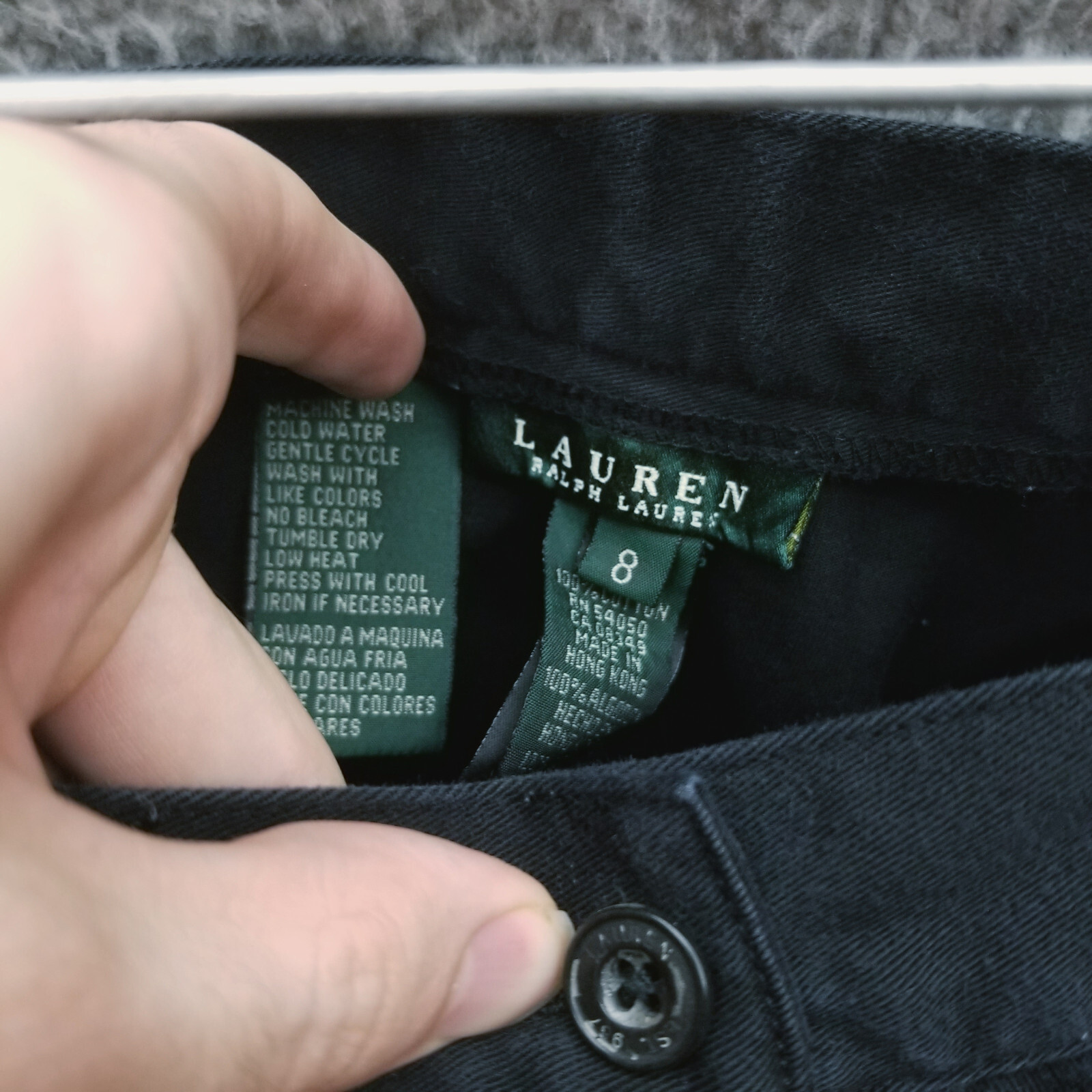 Lauren Ralph Lauren Women’s 8 Black Capri Cargo Pants 28.75″ 20.75″ 11.5″