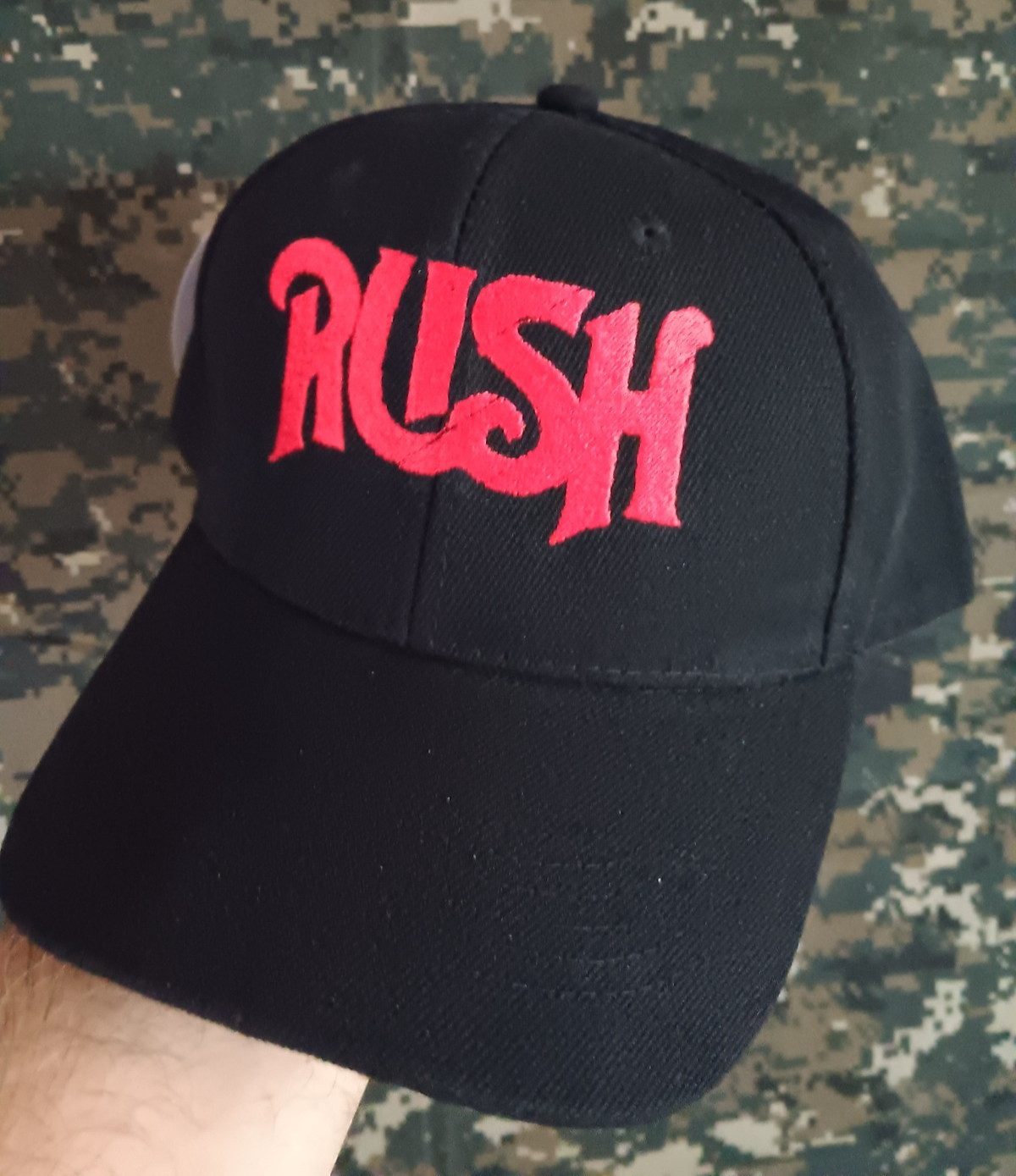 Unisex Adult Rush logo embroidered logo baseball cap, hat -Moving Pictures, 2112