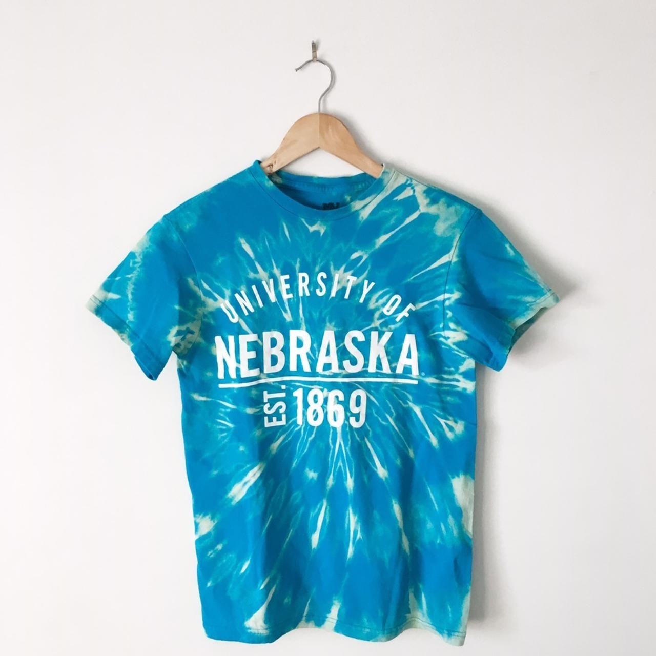 Hand-Dyed University of Nebraska Tie-Dye Adult Small T-Shirt