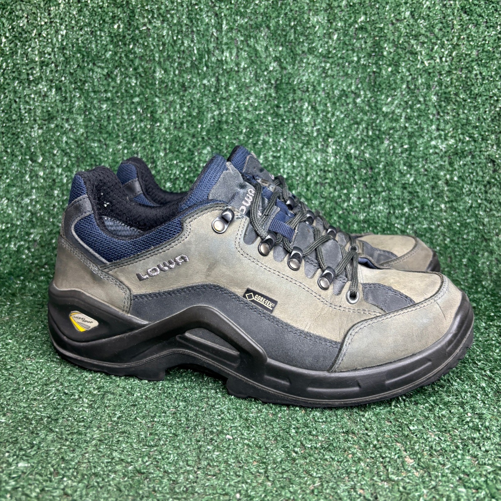 LOWA Renegade II GTX Lo Gore-Tex Hiking Gorpcore Shoes Grey Mens Size 8.5 Wide