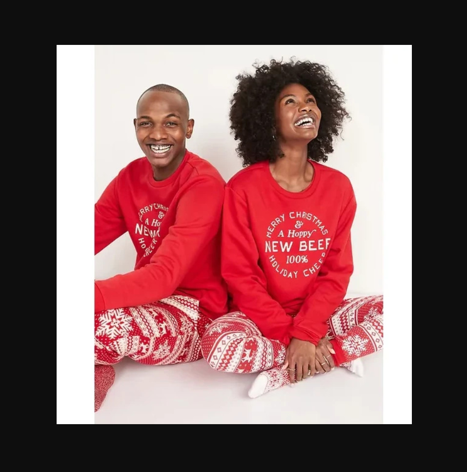 Unisex Old Navy Gender Neutral Graphic Sweatshirt Long Sleeve LARGE Red NEW