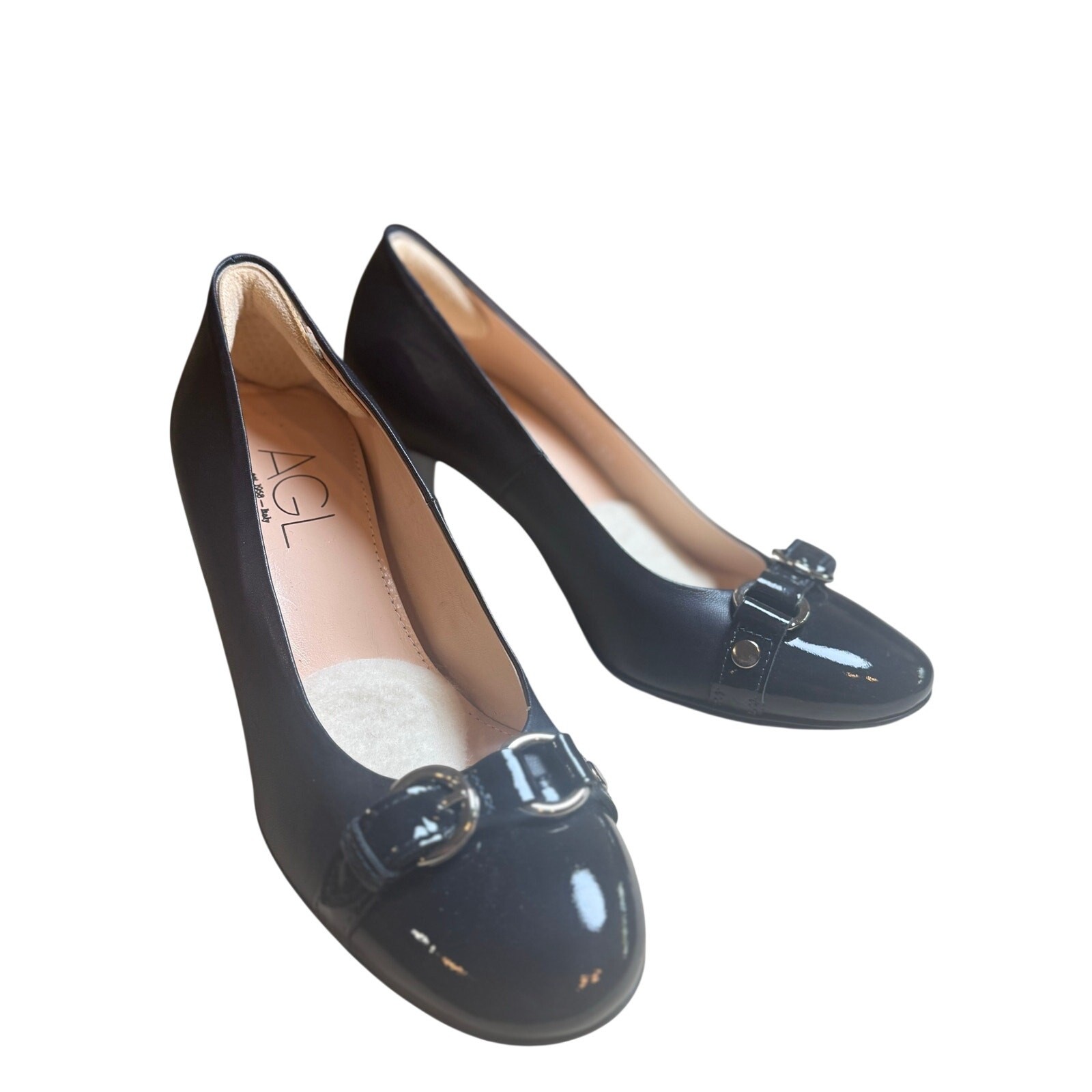 AGL Irina Cap Toe Pumps Navy 37 (6.5-7)
