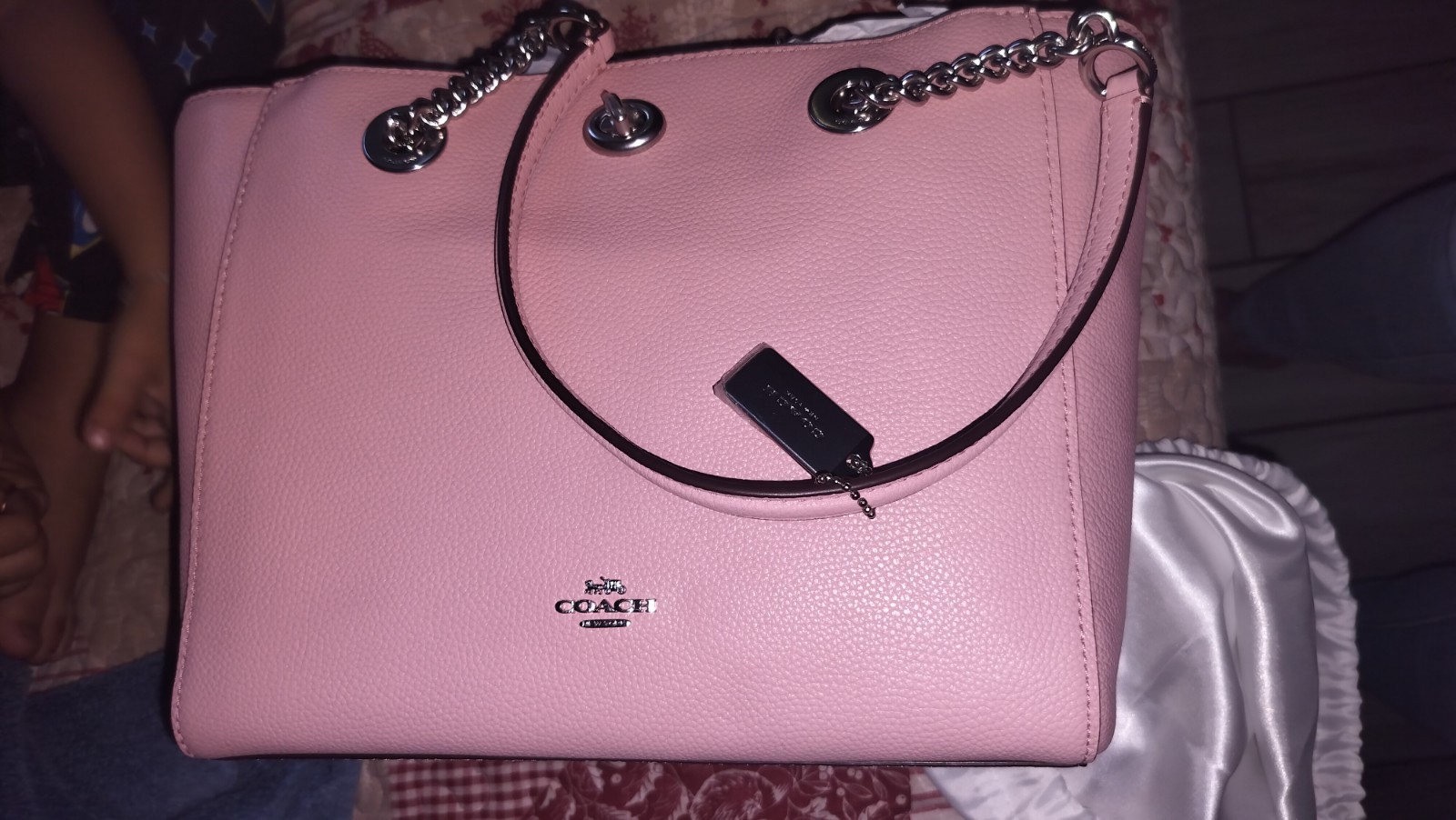 Coach Medium Pink Leather Shoulder Bag