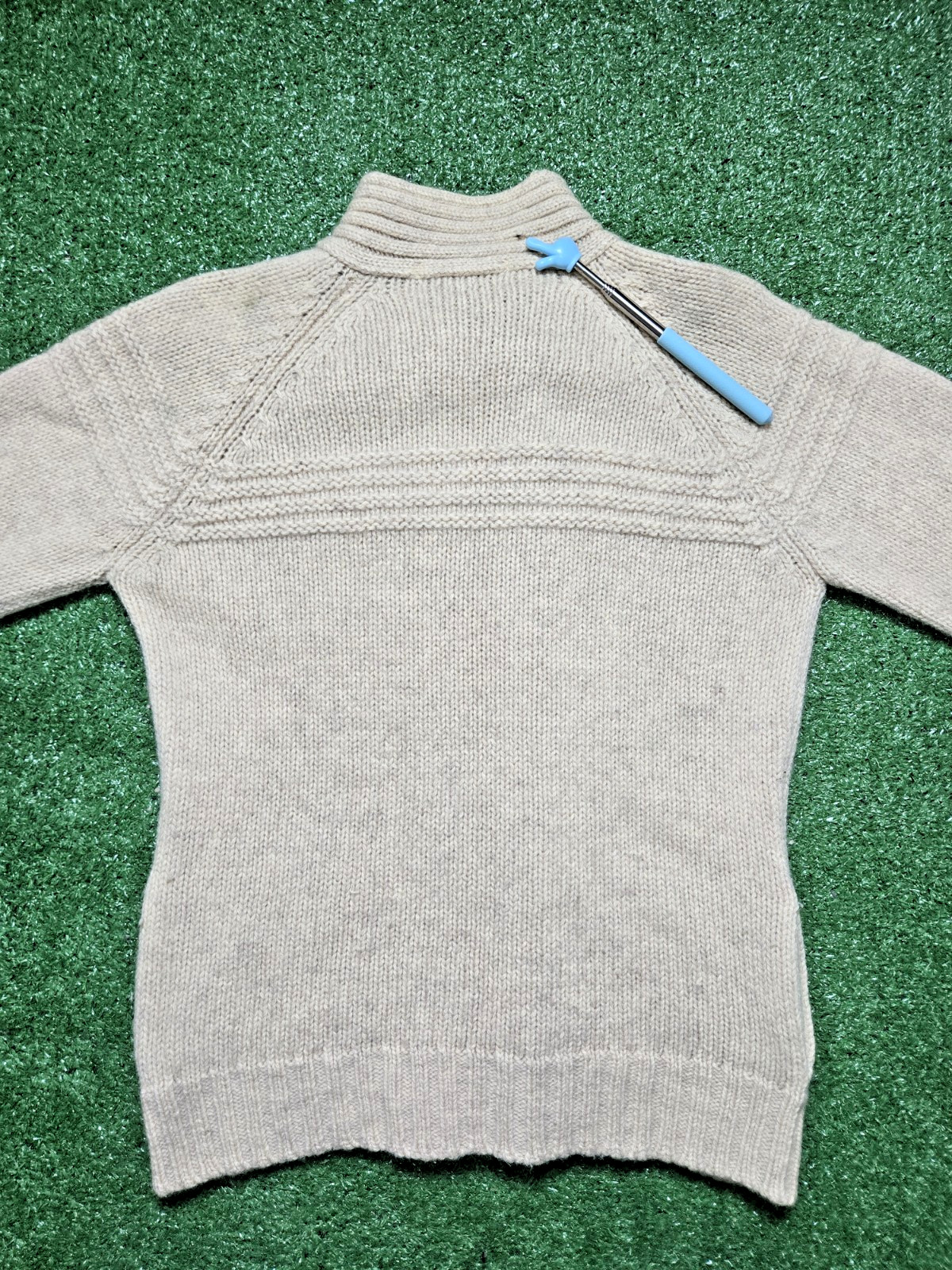 Eddie Bauer Vintage 100% Wool Cardigan Sweater – Beige – Women’s Medium