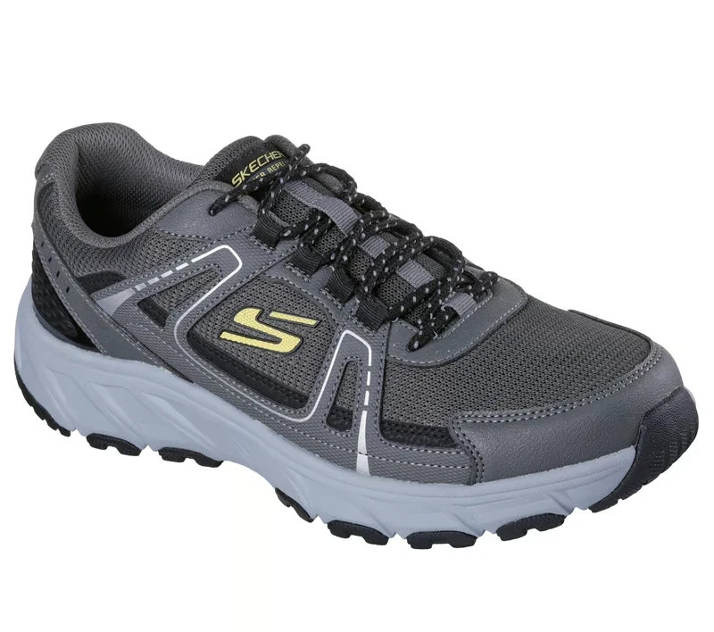 Skechers Shoes Men Sport Comfort Charcoal Memory Foam Outdoor Hike Trail 237806