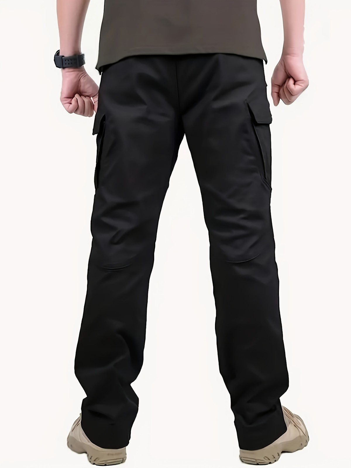 Men’s Tactical Cargo Pants Straight Fit Combat Work Trousers for Outdoor Hiking