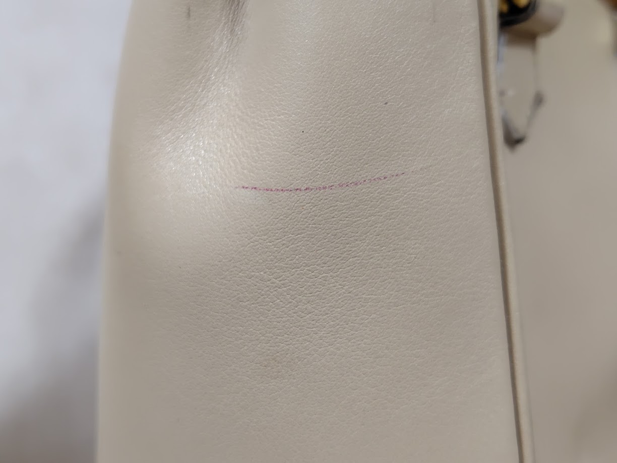 Gucci Hand Bag Bamboo 2Way Shoulder Leather Beige Authentic 333T0346