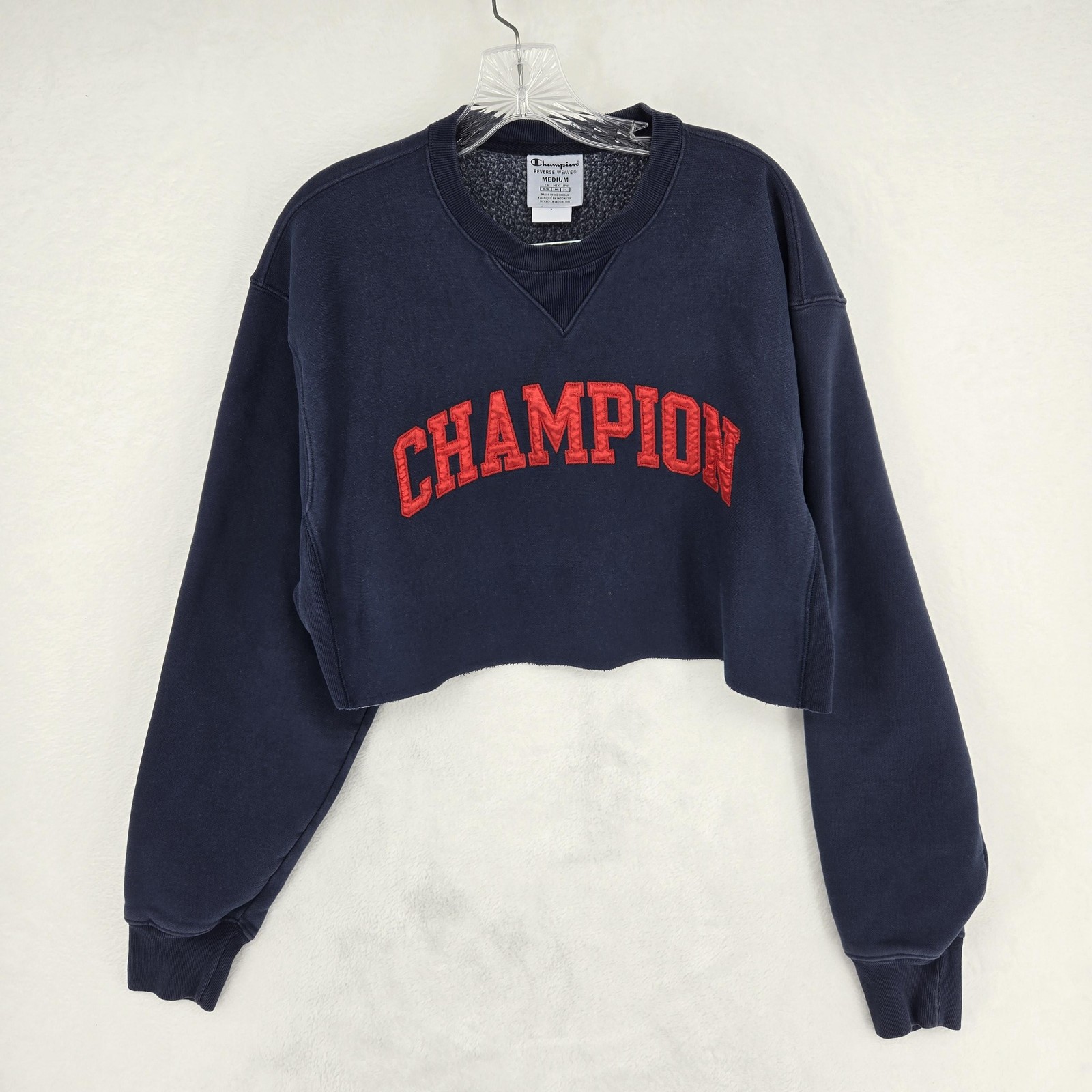 Champion Reverse Weave Sweatshirt Pants Set Womens Medium Cropped Joggers