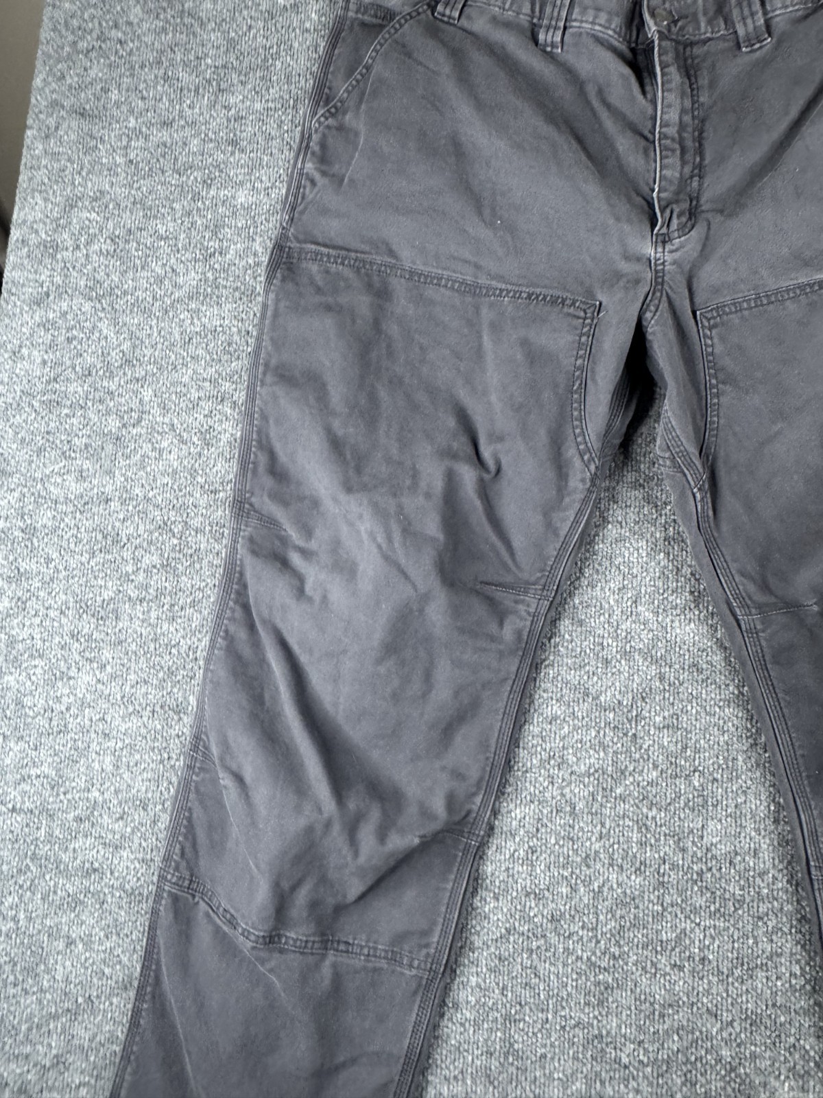 Carhartt Pants Mens 44×32 Gray Double Knee Relaxed Fit Workwear 102802-029