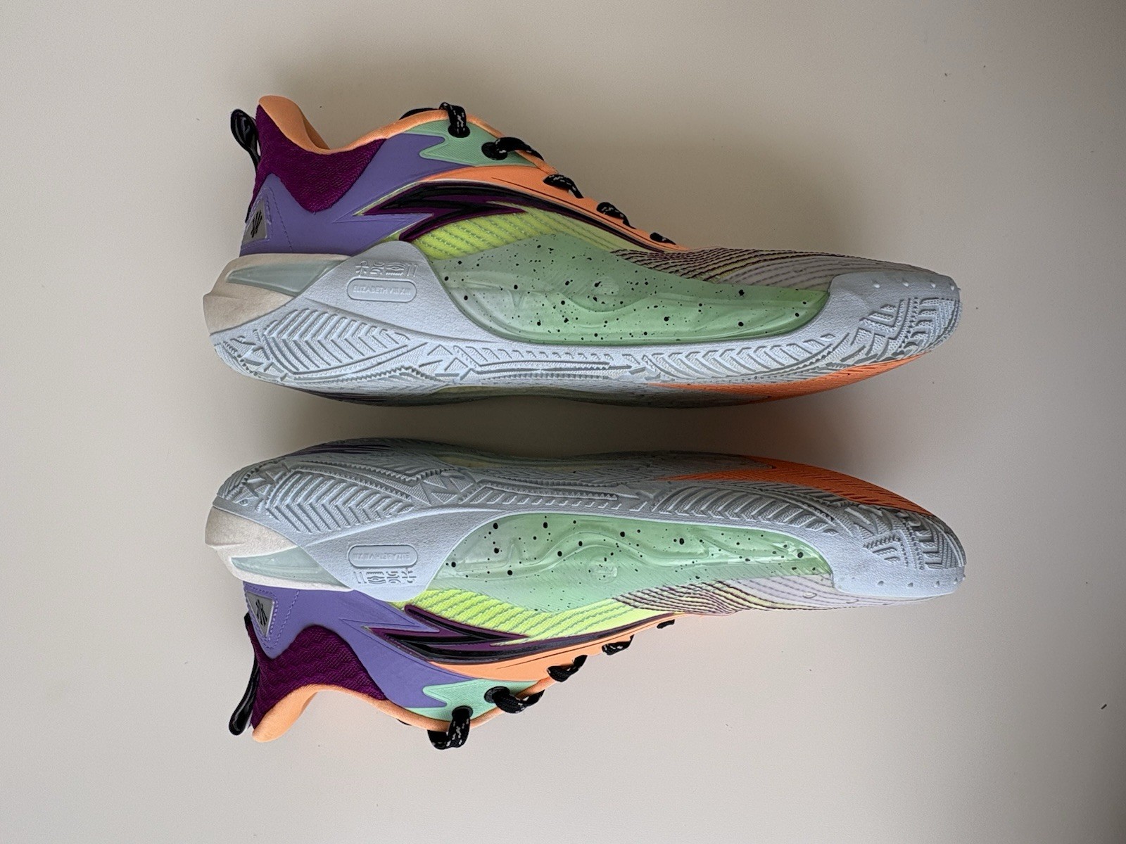 Anta Kai 1 Speed Shoes mens size 12 green purple white orange