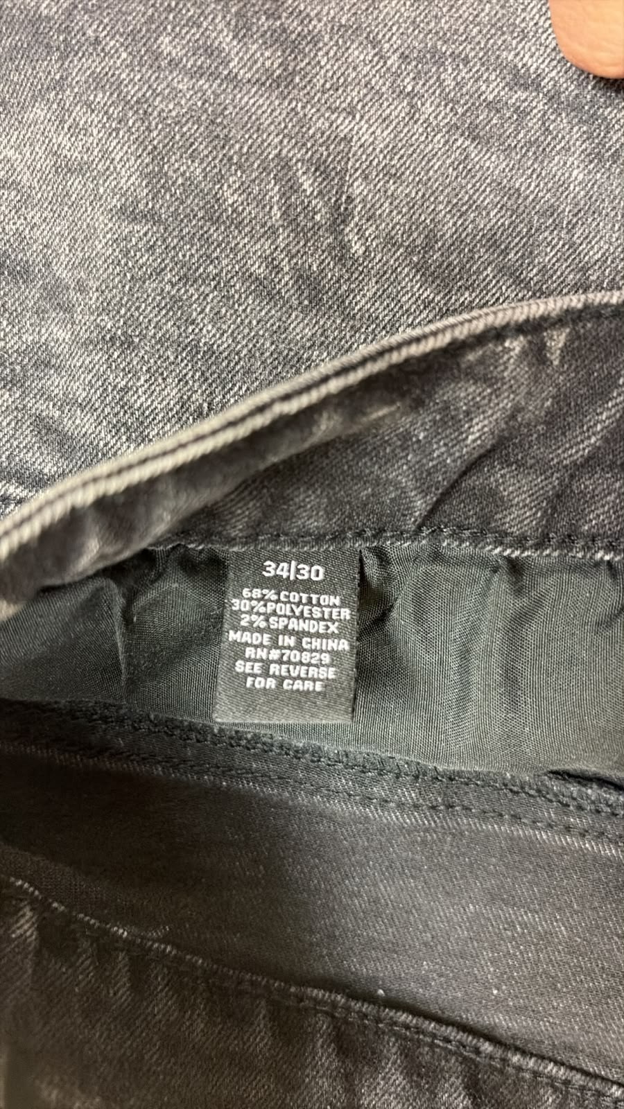 Rue21 Mens Moto Biker Pants Size 34×30 Black Acid Wash Ripped Distressed Stretch