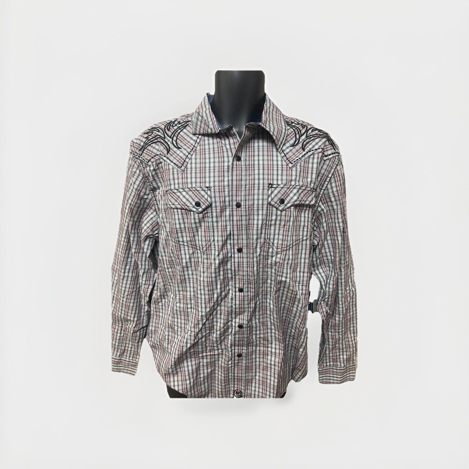 Moon Shine Spirit Mens Western Shirt Size Medium New Long Sleeve Pearl Snap