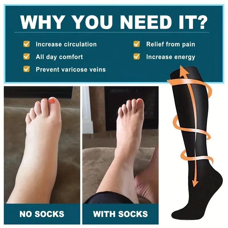 Compression Socks for Women Wide Calf, Everstride Advanced Wide Socks