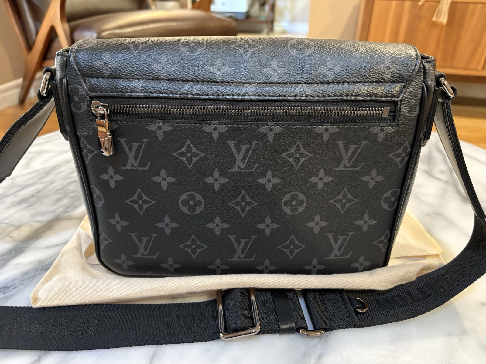 Louis Vuitton District PM Monogram Eclipse Black Messenger Bag w/ Dust Bag