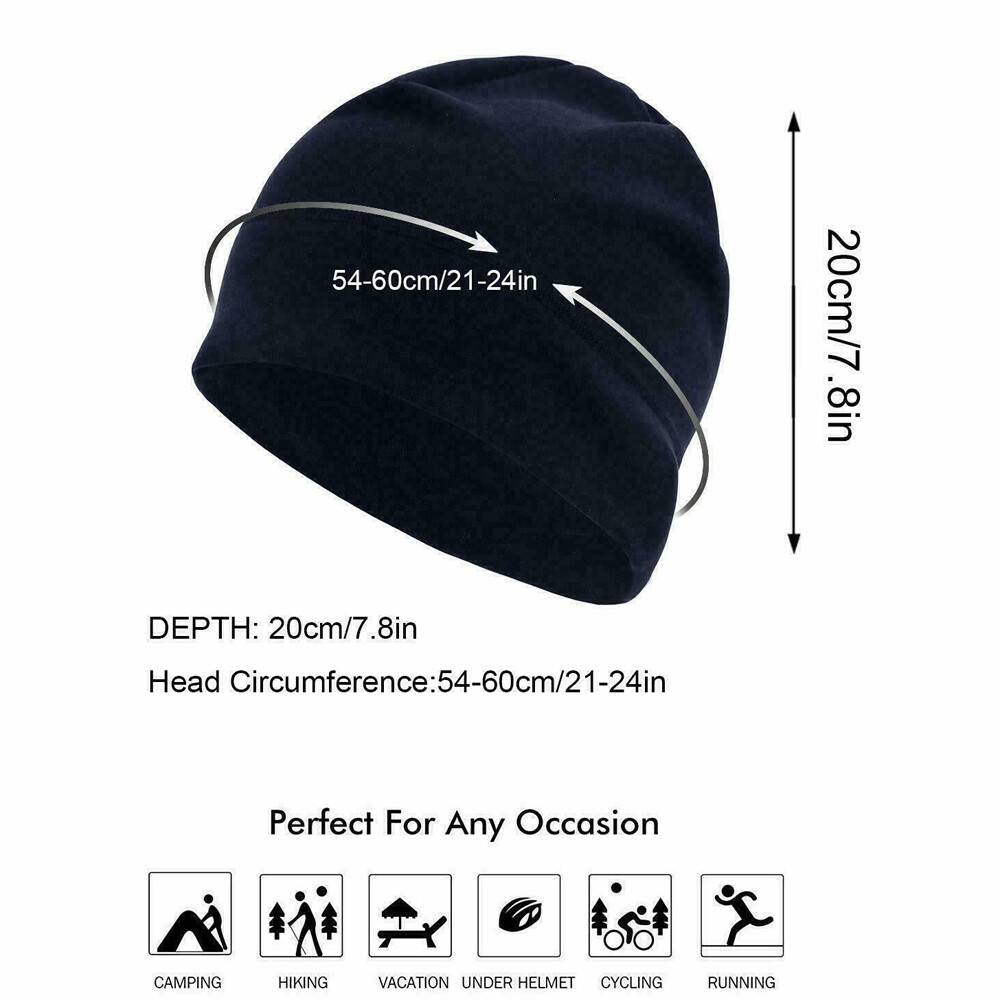 3-PACK Military Tactical Beanie Skull Cap Winter Warm Fleece Windproof Ski Hats